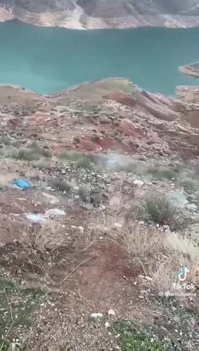 Dacia goes down a cliff