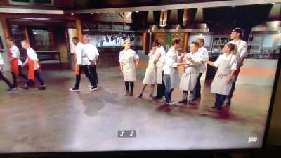 To celebrate with your teammate.