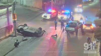 Drunk driving results in collision with a police vehicle