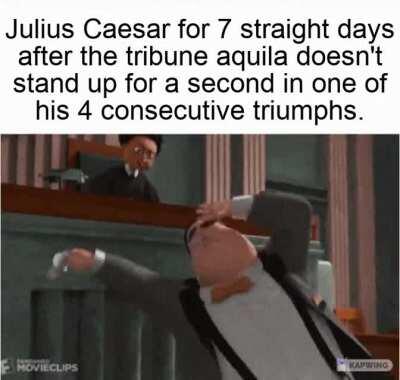 Poor Caesar, he did not do anything to deserve this!