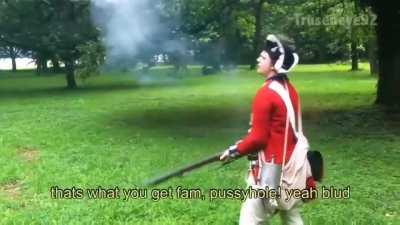 he's destroying the British