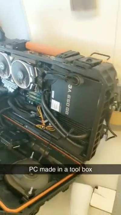 Had a friend build his PC in a DeWalt tool box so he could carry it from studio and back. Actually worked!