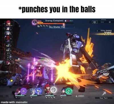 *punches you in the balls