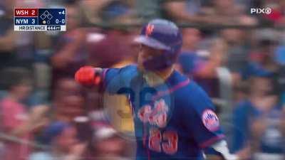 [Highlight] WAS@NYM: Javier Baez absolutely destroys a curveball for a 2-run home run (444 ft) to put the Mets up by 1
