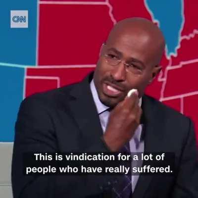 CNN political commentator Van Jones getting emotional on TV after Biden becomes President