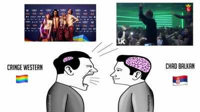 Western weeb music vs Balkan chad music (THANKS u/dardan06 for the idea)