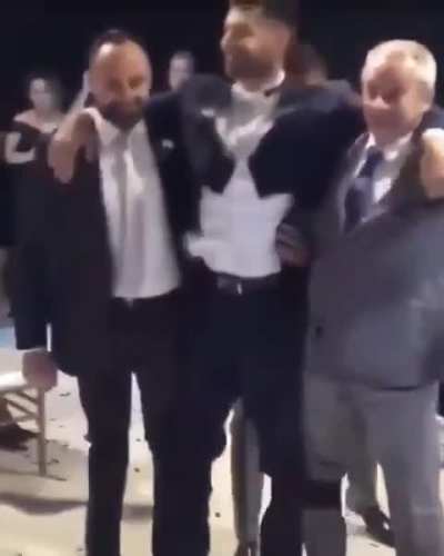 Two Friends Become Legs So Man Can Dance with His Wife