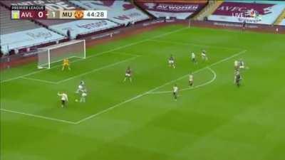 Pogba's long range passing against Aston Villa