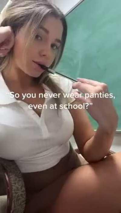 No panties at school