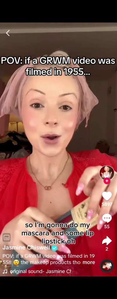 Oscar winning performance, super good! Literally thought I was watching a grwm from the 50's!