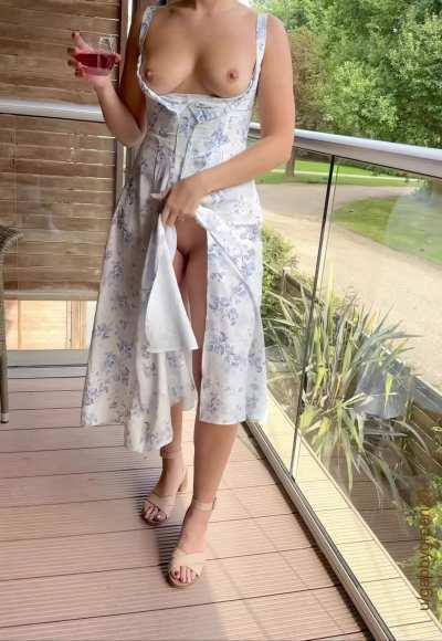 Dressed up all at a fancy event, but still can’t help myself but be a little naughty! [GIF]