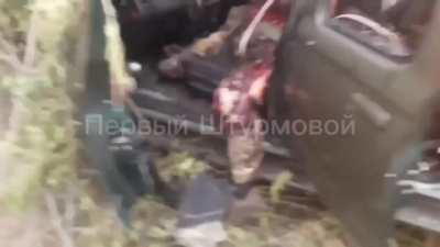 RU POV: Archival footage from 2023 in the Bakhmut direction of the aftermath of an ambush on AFU troops