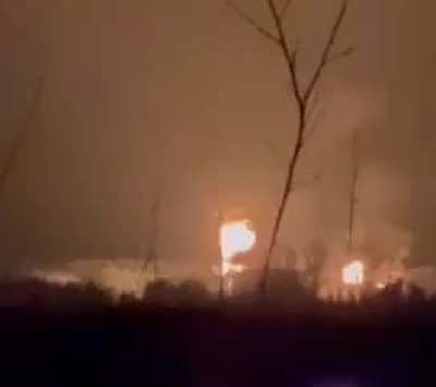 A fire at an oil depot in Liski, Voronezh region.