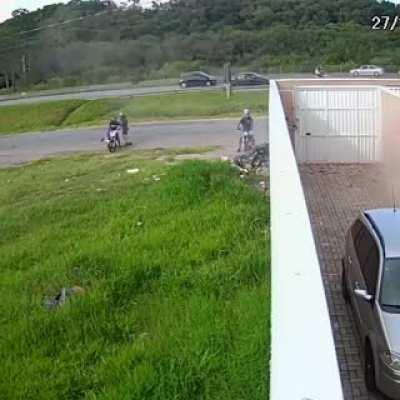 Bike accident in Curitiba, Brasil,