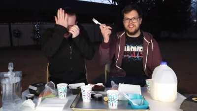 We are spicy novices but you guys will appreciate this more than most—breaking the cardinal rule of eating hot stuff.....don't touch your eyes. [OC]