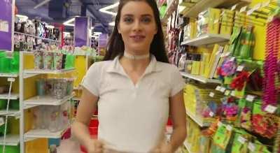 Lana Rhoades at the dollar store
