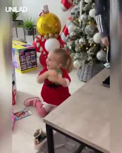 This girl's reaction to a prank, Christmas present is amazing.