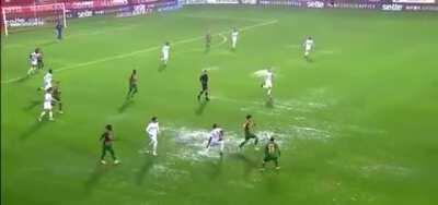 Scenes in Alanya as the Alanyaspor-Sivasspor match has been postponed due to heavy rain and a waterlogged pitch