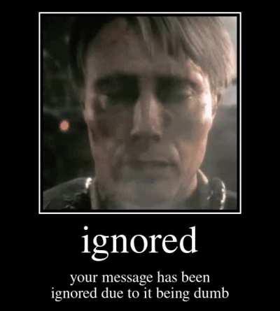 “I saved myself now yo-“ shut the fuck up