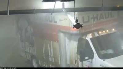 Uhaul vs fire sprinkler.