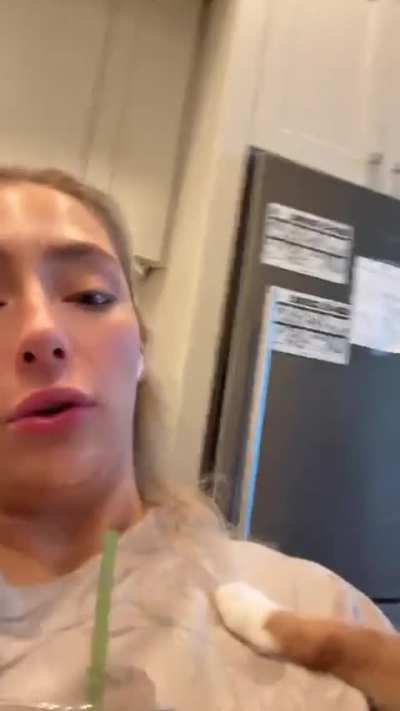 He’s trying to PET HER