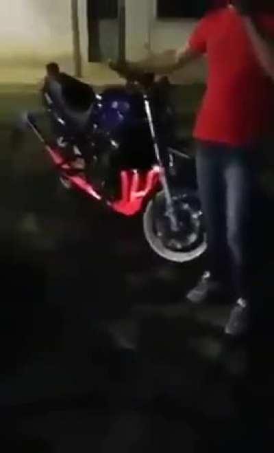 Revving your bike until the exhaust is red hot (and then some)