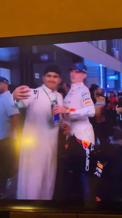 Taking a selfie with an F1 driver