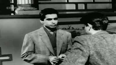 Andaz (1949) Contrast in Body language: one is distributed, one is still. Raj is hurling accusations, attacks with body language & words, pointing fingers several times. Dilip is defensive with body language; every word is measured. Their moves, calcu