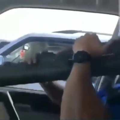 Mf thought the window would block dat shi 💀