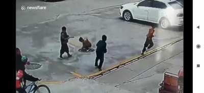 Firecracker + manhole = ???