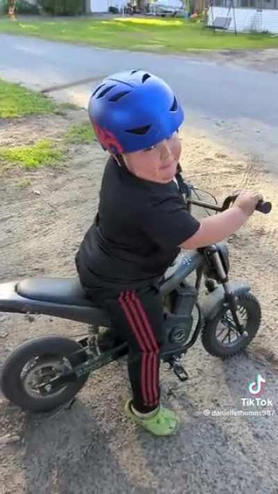 Chad enjoys burning rubber