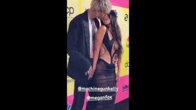 Megan Fox extreme PDA (notice her right hand placement)