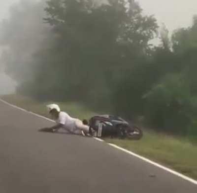 To ride past the wild elephant blocking the road.