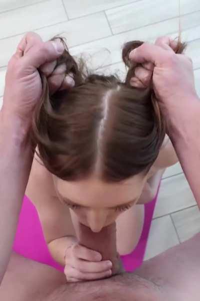 Myra Glasford hair grabbing blowjob