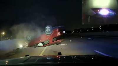 Cop flips pregnant woman's car for pulling over too slowly