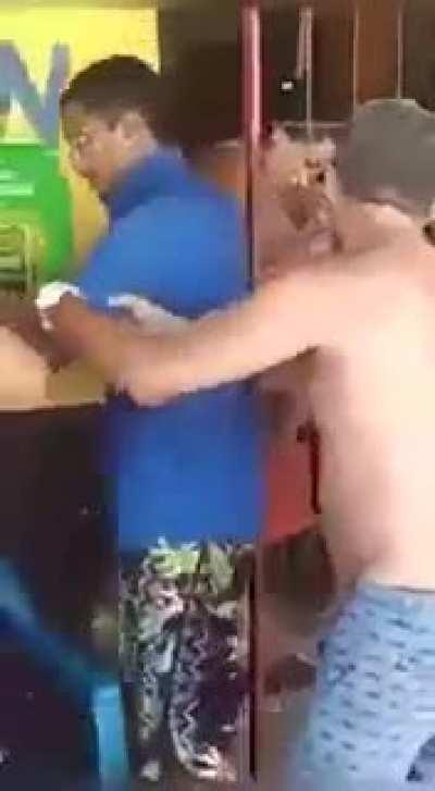 The lightning strike.