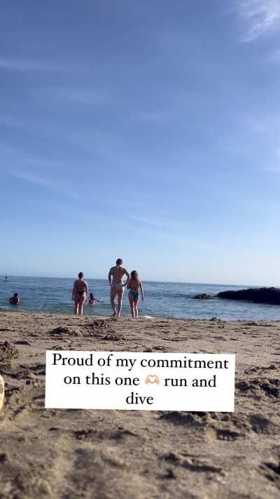 Willow Shields running in a thong (IG, April 2024)