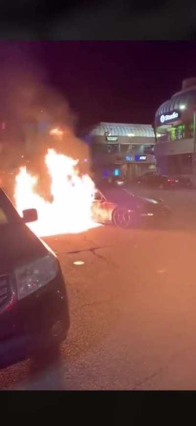 Porsche Lit On Fire In Beverly Hills