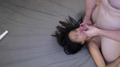 Pin me down a paint my face with your cum