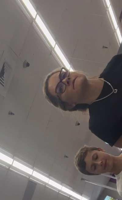 2 milfs for 1 bulge smiling and side eyeing 🫣