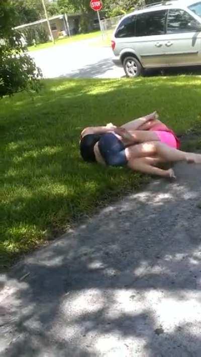 couple head slams on the pavement