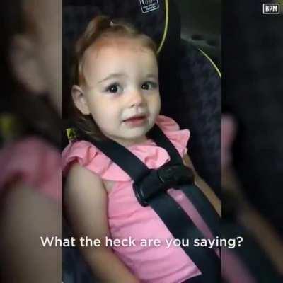 This adorable little girl cannot say 