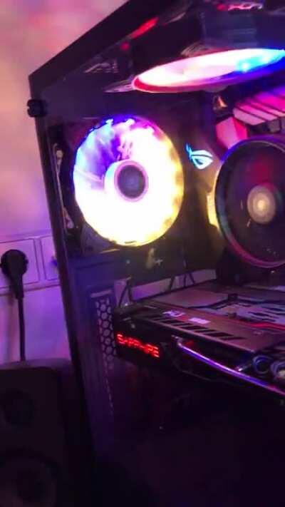 I have these fans, i can’t control the led trough software and don’t have remote. How can i turn them off?