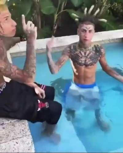 Who lives on an island cringe as could be?