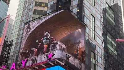 Stunning The Book of Boba Fett billboard in Times Square