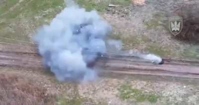 FPV drone of the 414th UAS Brigade sent a Russian soldier flying