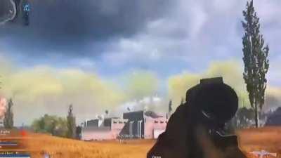 Airstriked a chopper flying by!