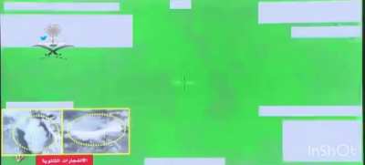 Saudi Air Force bombed a  houthis vehicle transporting ammunition and weapons while it was unloading its cargo inside a cave in Yemen-saada