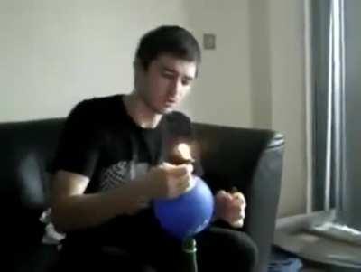 fire = fun. balloons = fun. fire + balloons = more fun