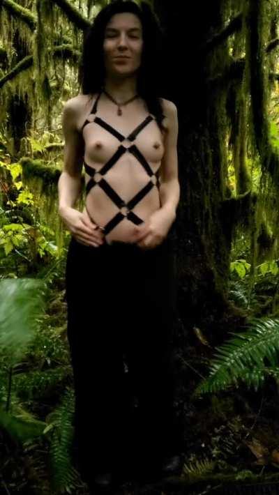 I wore this lingerie to the store under my clothes and it made me feel like an extra naughty nymph-O😈 maybe flashing at the store next😜